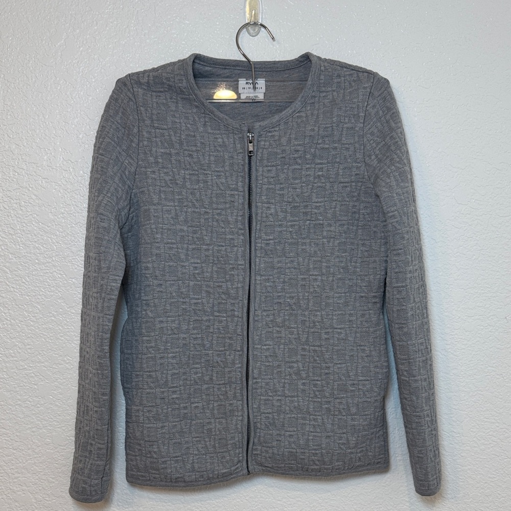RVCA Gray Quilted Zip-Up Blazer Jacket